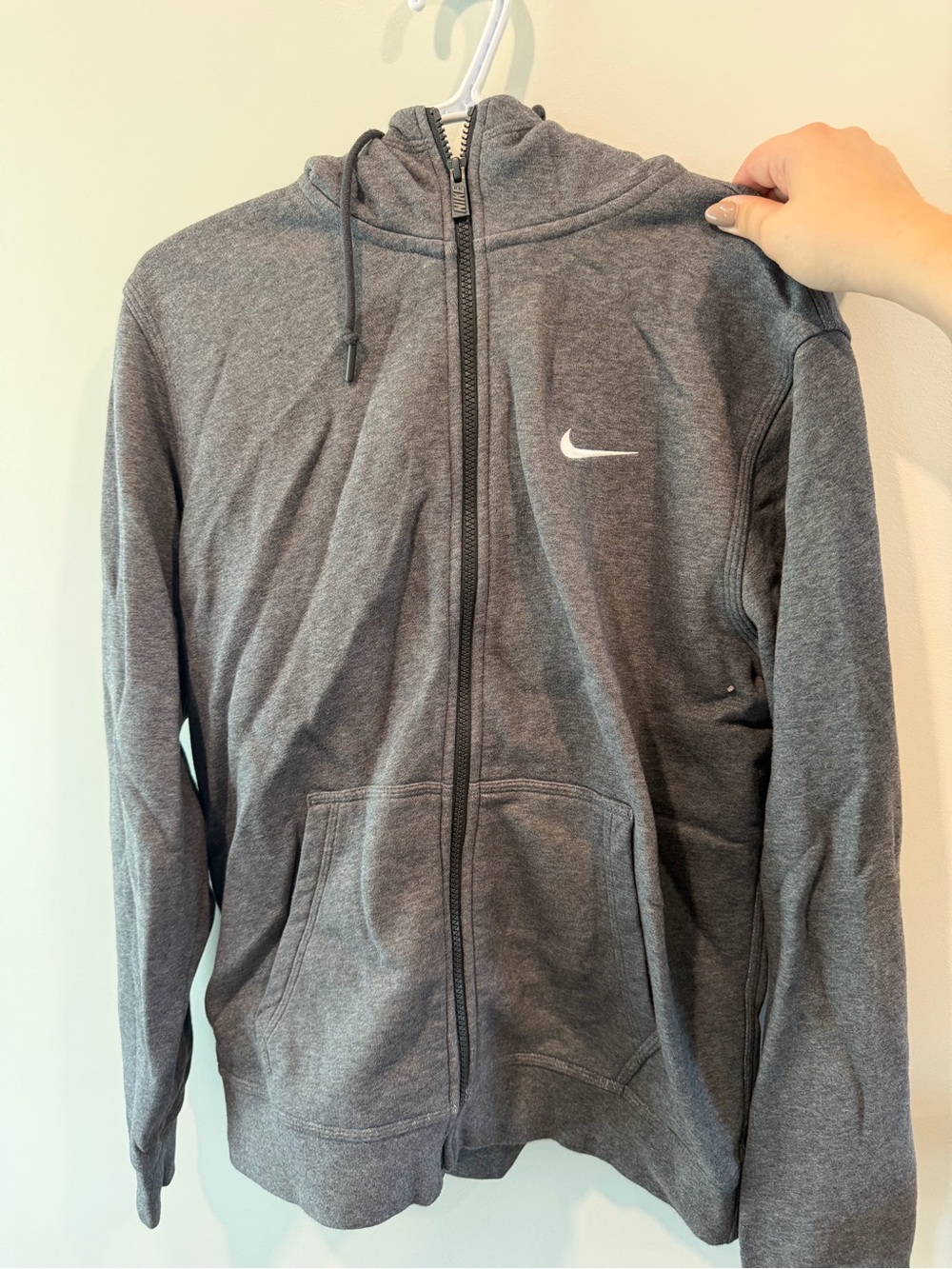 Nike Men's Dark Gray Full-Zip Performance Hoodie Jacket